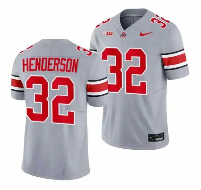 Men's Ohio State Buckeyes #32 TreVeyon Henderson Gray 2023 F.U.S.E. Limited Stitched Jersey Dzhi,We sell and wholesale Men's Ohio State Buckeyes #32 TreVeyon Henderson Gray 2023 F.U.S.E. Limited Stitched Jersey Dzhi on line form chian!